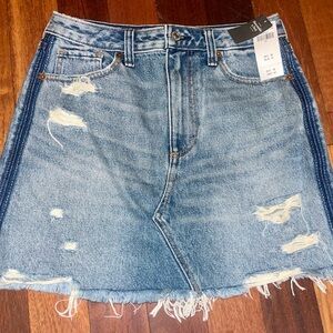 Abercrombie & Fitch 4/27 Jean Skirt NWT Distressed